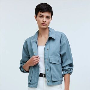 Madewell Cropped Cargo Jacket - Faded River XS